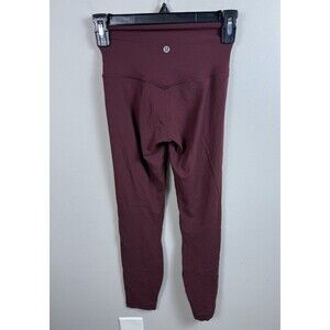 Lululemon Align Nulu High Rise Pant  25" Woman’s Size 2 Euc W5CT3S Garnet Maroon